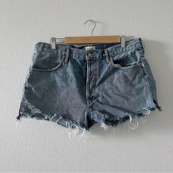 Citizens of Humanity Annabelle Distressed Denim Shorts - Picture 1 of 6